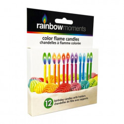 Rainbow Moment 12color Flame Candles Rainbow Theme