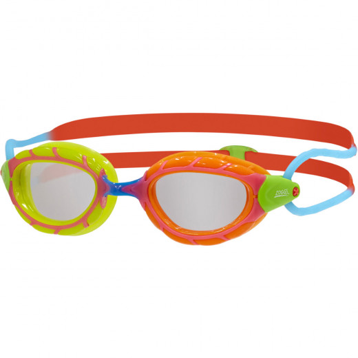 نظارات سباحة باللون الزهري و البرتقالي و الأخضر من زوغز