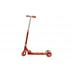 Scooter With Front and Back Wheels, Red