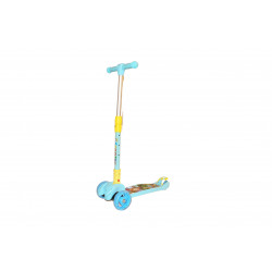 K Toys | Aluminum Scooter With Two Front Wheels And One Back Wheel | Light Blue & Yellow