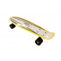 Skateboard Double Kick for Kids and Beginners, Yellow& Multicolor, 55 cm