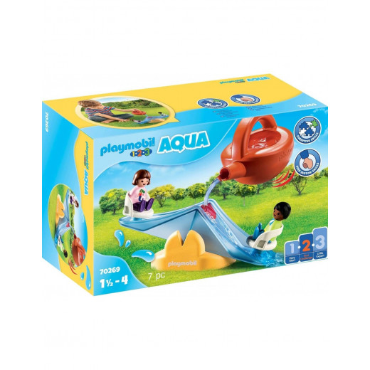 Playmobil 1.2.3 Aqua Water Seesaw With Watering Can