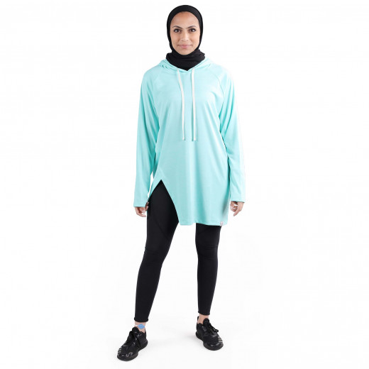 RB Women's Squat Hoodie , Free Size, Light  Aquamarine