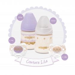 Suavinex Set (150ml Bottle + 150ml Bottle + Soother 4-18M + Soother 0-4M) Lilac