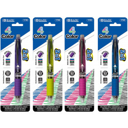 Bazic 2-In-1 Mechanical Pencil ,4-Color Pen with Grip