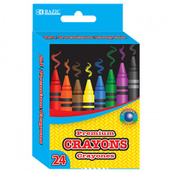 Bazic 24Color Premium Quality Crayons