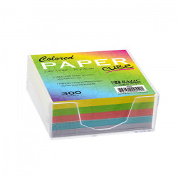 Bazic Color Paper Cube With Tray, 300 Sheet