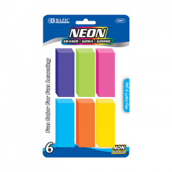 Bazic Pink Bevel Eraser Set of 6