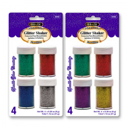 Bazic 4 Primary Color Glitter Shaker (8g)