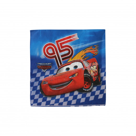 Disposable Paper Napkins for kids, Blue Mcqueen Design 20 pieces