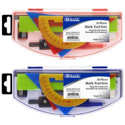 مجموعات أدوات الرياضيات للطالب من بازيك (1 / حزمة) ,ألوان متنوعة اختيارعشوائي