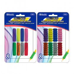 Bazic Pen or Pencil Grip Assorted Color & Shape Foam (8/Pack)