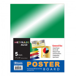 Bazic Metallic Poster Board (5/Pack)