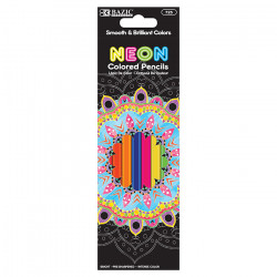 Bazic Neon Colored Pencils, 8 Pieces