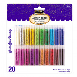 Bazic 20 Glitter Tubes (2g)