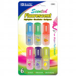 Bazic Fruit Scented Mini Highlighters, 6 Pieces