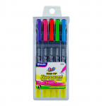 Bazic Double Tip Fluorescent Highlighters (5/Pack)