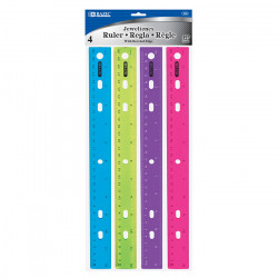 Bazic Jeweltones Color Ruler, Assorted Colors,30Cm