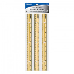 Bazic Wooden Ruler ,Set Of 3