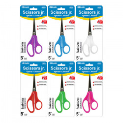 Bazic Pointed Tip School Scissors, Assorted Colors