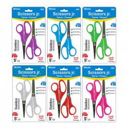 Bazic Blunt & Pointed Tip School Scissors (2/Pack)