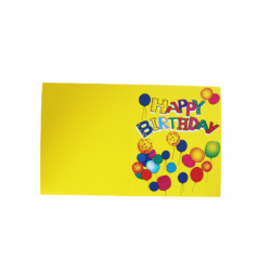 Happy Birthday Invitation Cards with Yellow Colored Design ,10 Cards