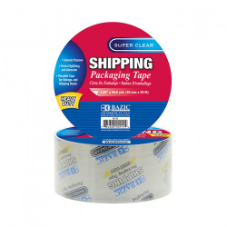 Bazic Super Clear Heavy Duty Packing Tape, 1 Pack