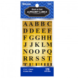 Bazic Gold Foil Alphabet Label