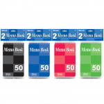 Bazic Top Bound Spiral Memo Books - 2-pack, Assorted Colors