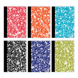 Bazic Floral Poly Cover Personal Composition Book