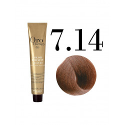 Fanola Oro Puro Hair Coloring Cream, Chocolate Hazelnut no.7.14