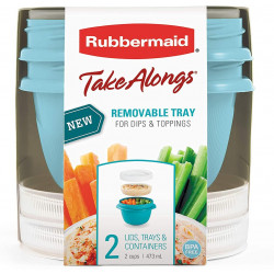 Rubbermaid Takealongs Medium Twist & Seal™ With Insert Tray Food Storage Container, 473 ml (2 Pack)