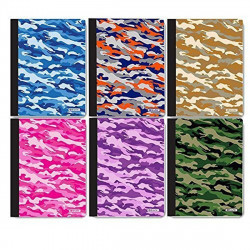 Bazic 100 Sheet Camouflage Composition Book, Assorted