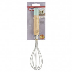 Dr.Oetker "Retro" Egg Whisk With Wooden Handle, Light Green/Brown/Silver, 27X5 cm