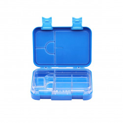 Bento Lunch Box 6 Compartment, Leak Proof, Blue