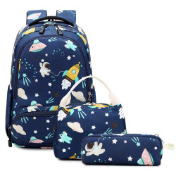 3pcs Students Boy Bookbag Set