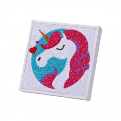 Diamond Art Kids Square Frame, Unicorn White