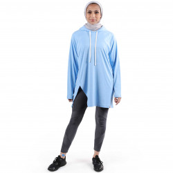 RB Women's Squat Hoodie , Free Size, Sky Blue