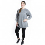 RB Women's Oversized Lounge Sweatshirt , (S/M) , Light Grey