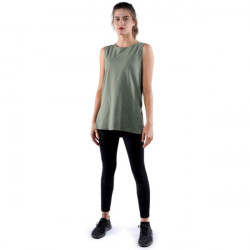 Rb Women's Side Slit Tank Top , (S), Olive Green