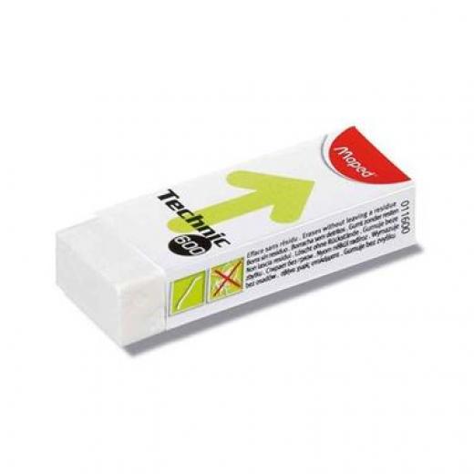 Maped Technic Eraser, White Color, 4 Pieces