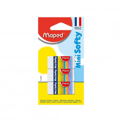 Maped Mini Softy Eraser, 3 Pieces