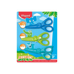 Maped Scissors 12 Cm , 3 Pieces