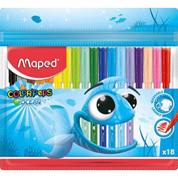 Maped Color Peps - Canetas De Feltro Ocean 18pc