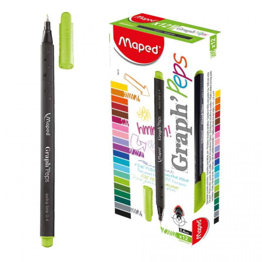 Maped Graph'Peps Fineliner 0.4mm Apple Green, 1 Piece