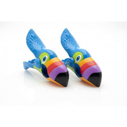 O2COOL Boca Clips Beach Towel Holders - Toucan