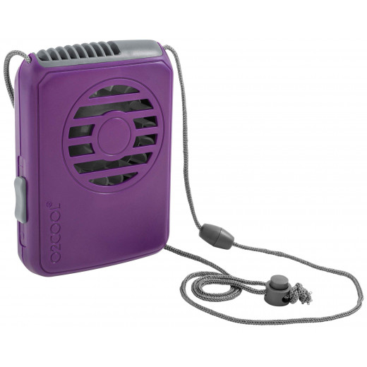 O2COOL Battery Deluxe Necklace Fan, Purple