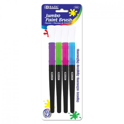 BAZIC Jumbo Kid's Paint Brush Set (4/Pack)