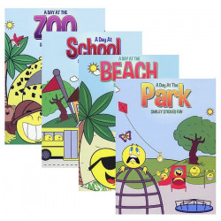 Bazic Smiley Fun Sticker Books,1 Per, Assorted