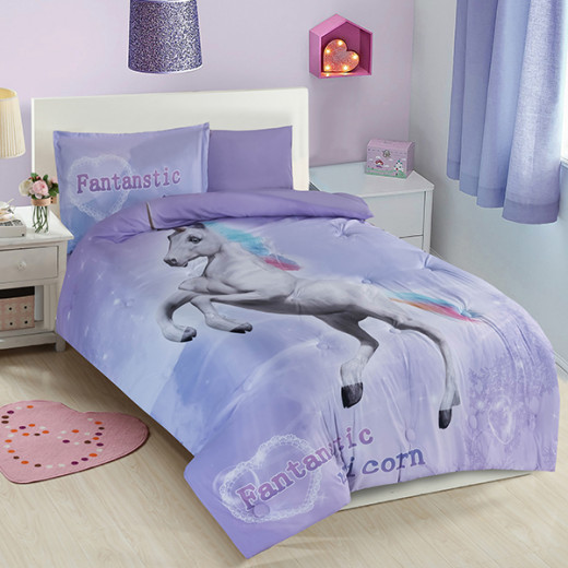 Nova home comforter dreamy unicorn twin unique 4pcs set